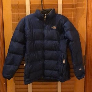 The North Face navy boys jacket 550 XL